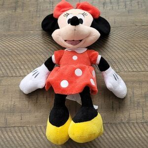 Disney Parks Minnie Mouse Red Dress Plush Stuffed Animal Toy Gift 12 Inch See or